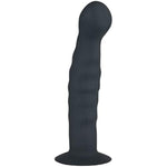 Rippled Silicone Probe - Suction Cup For Hands-Free Fun!