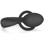 Penis Ring Silicone Cockrings With Anal Plug Prostage Massager Dual Stimulation Adult Men Masturbation Sex Toys (Black)