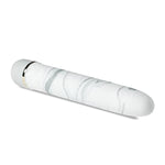 Swept Away - 7 Inch Satin Smooth Personal Massager Wand - Perfect For External Clitoral Vaginal Stimulation - Body Safe Vibrator - Splashproof Sex Toy For Couples Women - White Marble