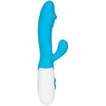 Powerful Rabbit Vibrator - G-Spot Vibrator And Clitoris Stimulator, 30 Vibration Settings - Skin-Friendly Silicone (Light Blue)