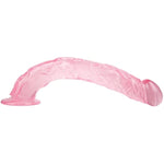 13 Inch Jelly Crystal Dildo, Realistic Huge Flexible Dildos With Powerful Suction Cup Base Large Soft Thick Anal Dildo Adult Sex Toy For Women - Pink