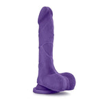 Au Naturel Bold Thrill 8.5 Inch Dildo With Suction Cup For Hands-Free Play - Soft Realistic Dual Density Flexishaft For G-Spot & Anal Stimulation - Adult Sex Toys For Women – Purple