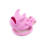 Male Chastity Cage Lightweight Resin Cock Cage With Spiked Design Penis Cage With Hidden Lock And 4 Rings Secure Chastity Devices For Male Penis Restraint Adult Sex Toys (Pink)