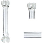 Unique Anal Plug The Shape Of Bones Glass Sex Products For Women Crystal Dildo In Three Different Sizes For Vagina And Posterior (L)