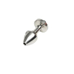 Metal Anal Plug Enema Backcourt Flushing Hollow Peeping Anal Plug Sex Toys Men'S Wearable Silicone Chastity Cage Chastity Lock Set