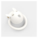 Rabbit Shaped Chastity Cage Set With 4 Carabiners, White Chastity Lock Sm Bondage Sex Toys, Lightweight And Breathable Chastity Device Fetish Trainer