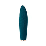 Share Satisfaction Raya - Luxury Textured Clitoral Vibrator With 10 Vibration Modes, Curved And Tapered Tip For Pinpoint Stimulation, Silicone, Waterproof And Usb Rechargeable - Dark Green