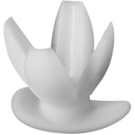 Silicone Dilator Anal Plug The Bud Shape Butt Plug With Flared Base Women Vaginal Voyeurism Sm Anus Stimulator Anal Sex Toys For Male (L-White)