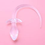 Sexy Dog Tail Butt Plug For Men Women - Anus Dilator Anal Masturbation Sm Cosplay Butt Plug For Men Women Beginner (White)