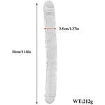 11.8X1.3 In Double Dildo,Flexible Realistic Jelly Dildo For Lesbian Female Masturbation