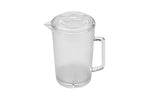 Heavy-Duty Shatterproof Plastic 2 Quart Pitcher with Lid, BPA Free (64 Ounce), Clear