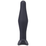 Little Flirt Onyx Silicone Butt Plug 3.35in Insertable Length, 0.8in Petite Diameter, Beginner Anal Toy, Velvety Soft Texture, Between-Cheeks Base, Body Safe Wearable Pleasure, Small Starter