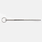 Metal Male Multibead Thread Urethral Toy 10.63 Inches Extra Long Urethral Dilator With Cock Ring