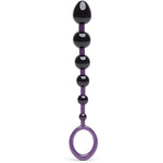 Purple Anal Beads With Finger Loop - Beginner Friendly - 6.5 Inch