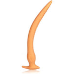 Super Long Anal Plug Dildo, Flexible Liquid Silicone Butt Plug Vaginal Anus Dilator Prostate Massage Stimulation Adult Erotic Sex Toys For Women Men (Medium) Gold