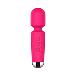 Rechargeable Mini Wand Massager for Women with 8 Speeds and 20 Vibration Modes, Wireless Clitoral and Body Relaxation Massager, Travel Size Personal Wellness Device for Discreet Use (Purple)