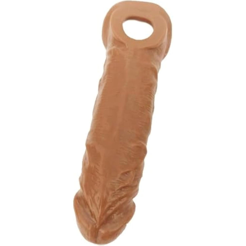 Threaded Mace Condoms Male Condom Adult Lock Fine Ring Extended Sleeve Brown