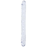Doc Johnson Crystal Jellies - Double Dong -18 Inch - Double Sided Dildo - Clear