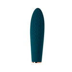 Share Satisfaction Raya - Luxury Textured Clitoral Vibrator With 10 Vibration Modes, Curved And Tapered Tip For Pinpoint Stimulation, Silicone, Waterproof And Usb Rechargeable - Dark Green