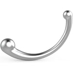 Massage G Spot Dildo,Stainless Steel Curved Dual Ended Dildos Anal Prostate Massager Sex Toys For Men,Women,Couples