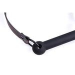 Leather Bondage Toys Faux Leather Open Mouth Gag With Silicone Bar, Bondage Restraints Bite Gag Adult Sex Toys (Color-1)