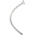 Super Long Anal Plug Dildo Liquid Silicone Anal Butt Plug With Spiral Texture Design, Ultra Soft Sex Adult Toy For Couple(White)