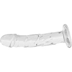 Blown 7 Inch Realistic Glass Dildo With Lube 1Oz | Glass Dildos | Realistic Dildos | Personal Intimate Massager | Adult Sex Toys