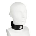 Choker With Leash And Lock - Patent Leather Bondage Collar, Restraint, Bondage, Role-Playing Games, Bdsm