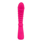 G-Spot Vibrator - Ribbed Vibrator for G-Spot Stimulation, 7 Vibration Programs - Skin-Friendly Silicone, Waterproof, Rechargeable