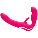 Happy Rabbit Rechargeable Vibrating Strapless Strap On - Pink