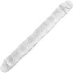 13.4 * 1.5 Inches Double Dildo Crystal Jelly Realistic Anal Long Dildo Penis Soft And Flexible With Veins And Glans Adult Sex Toys For Women/Men/Lesbian