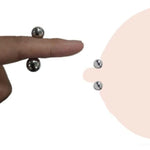 Non Piercing Magnetic Breast Beads Nipple Clitoris Labia Clamps Clips Penis Cock Ring Ball Lock Stretcher Scrotum Bondage Sex Toys Female Male (2 Pairs)