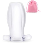 Transparent Butt Plug Clear Silicone Hollow Butt Anal Plug Tunnel Anus Dilator Big Butt Trainer Anus Plug Stretcher Couple Sex Toys