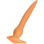 Super Long Anal Plug Dildo, Flexible Liquid Silicone Butt Plug Vaginal Anus Dilator Prostate Massage Stimulation Adult Erotic Sex Toys For Women Men (Medium) Gold