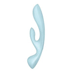 Triple Oh Vibrator Sex Toy | Adult Toys For Women | Multi Vibrator With 2 X 12 Vibration Modes | Vibrating Sexual Pleasure Device | Stimulation Vibrators | Female Wellness Tools (Blue)