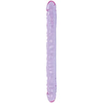 Doc Johnson Crystal Jellies - Double Dong -18 Inch - 1.8 Inches Wide - Double Sided Dildo - Proudly Made In America - Purple