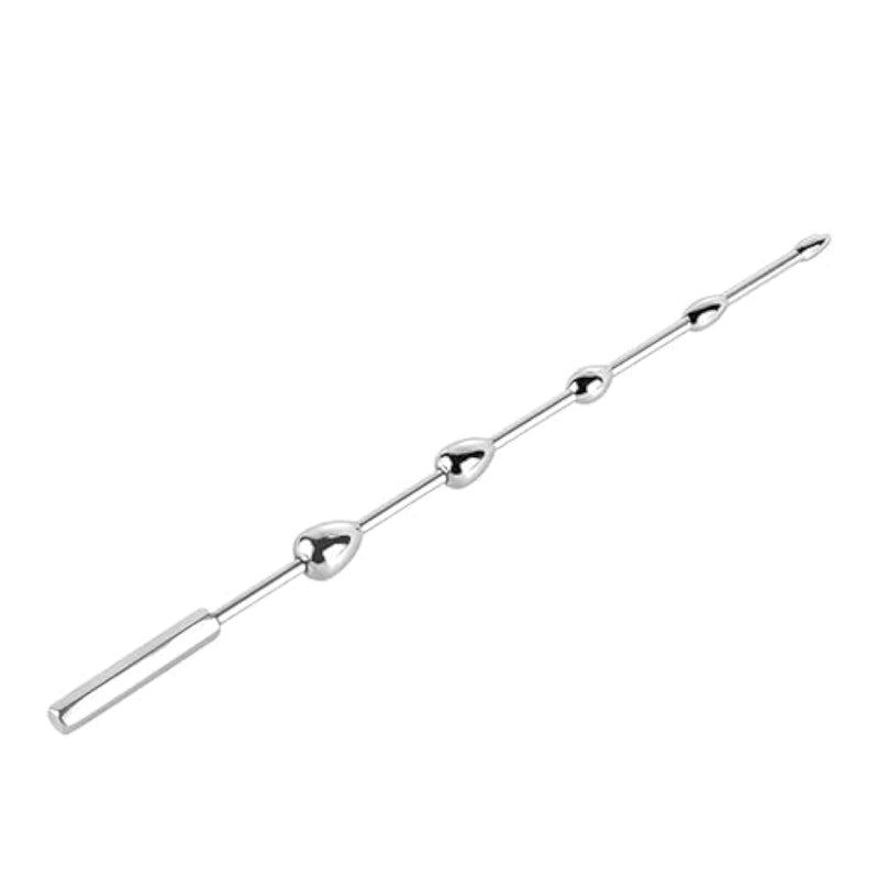 Urethra Sounding Rods Male With Handle,Metal Penis Plug In Two Sizes 10.6In/11.4In,Stainless Steel Sex Toys - Catheters & Sounds For Men (S)