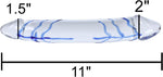 Blue Swirl Large Double-Ended Glass Dildo – Crystal Dual-Headed Pleasure Wand
