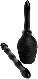Smooth Enema Bulb Kit with 2 Interchangeable Nozzles for Easy Cleansing