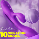 Powerful Rabbit Vibrator – Dual Motor, 10 Modes, Waterproof, G-Spot & Clitoral Stimulator