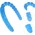17.7" Flexible Double-Ended Dildo with Realistic Shaft & Beaded Design for Couples