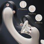 Bendable Clit Sucking Vibrator – 8 Vibration & 3 Suction Modes, Waterproof Silicone