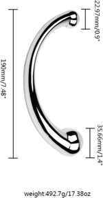 Dual-Ended Metal Massage Wand – G-Spot & Anal Stimulator for Women and Men