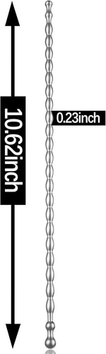 10.62 Inch Stainless Steel Urethral Sound & Bumpy Penis Plug for Men Deep Play