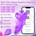 Wearable Thong Vibrator for Women, APP & Remote Control, 9 Vibration Modes, Butterfly Stimulator