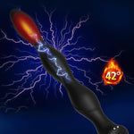 Anal Vibrator Butt Plug Silicone Vibrating Heating Shocking Anal Beads Prostate Massager G-spot Stimulation with 5 Electric Shock Intensities 10 Vibration Modes for Men Women Couples
