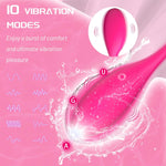 APP-Controlled Wearable G-Spot Vibrator, 10 Modes, Rose Clitoral Stimulator