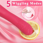 5 Wiggling & 10 Vibration Modes G-Spot Vibrator for Women, Waterproof Silicone