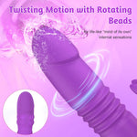 Thrusting Beaded Rabbit Vibrator – 9.9" G-Spot & Clitoral Stimulator Dildo Toy