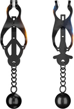 Adjustable Nipple Clamps with Metal Weights & Silicone Cushion – Sensory BDSM Play